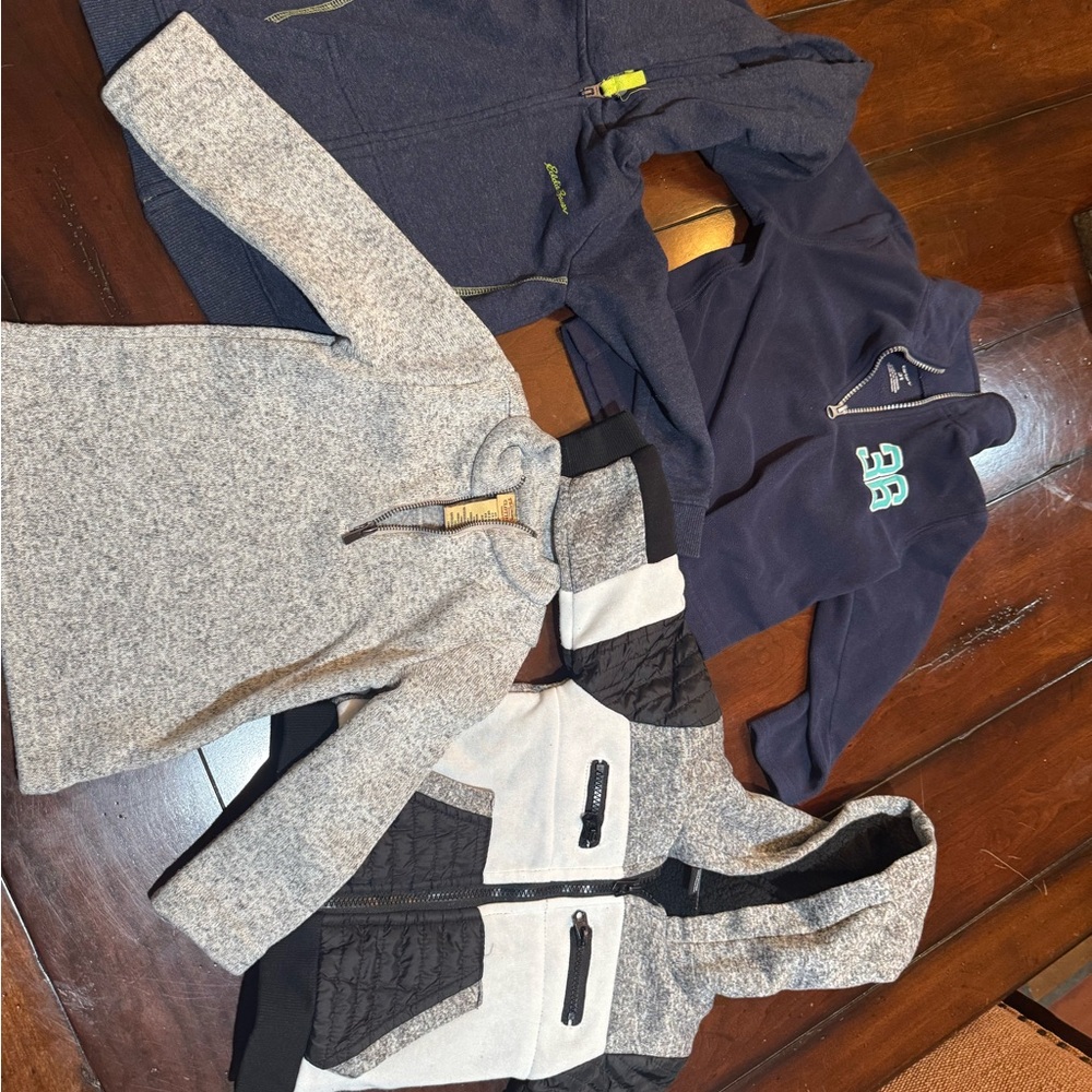 Children's Gray and Navy Hoodies